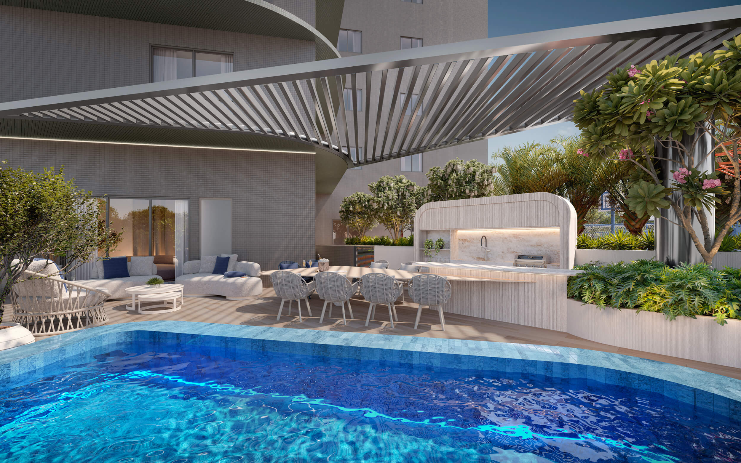 Pool party na cobertura com piscina privativa